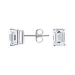 4 CT Emerald-Cut Moissanite Stud Earrings - MS0970