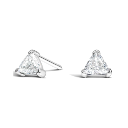 1 CT Trillion-Cut Moissanite Stud Earrings - MS0981