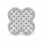 Pavé Clover Moissanite Stud Earrings - MS0991