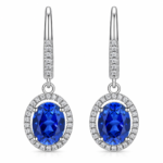 6 x 8 mm Center-Stone Moissanite Stud Earrings - MS0995