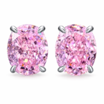 6 x 8 mm Center-Stone Moissanite Stud Earrings - MS0999