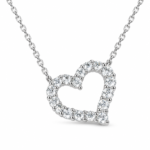 0.48 CT Heart Moissanite Pendant Necklace - MS1007