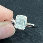 Emerald-Cut Moissanite Solitaire Ring - MS1021