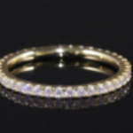 White Moissanite Pavé Eternity Band - MS1027