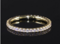 White Moissanite Pavé Eternity Band - MS1027